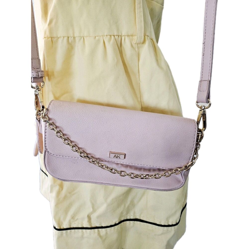 Anne Klein Pink Chain Accent Crossbody Bag Purse